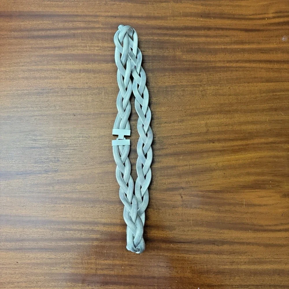 Vintage‎ Braided Metal Stretch Belt 34
